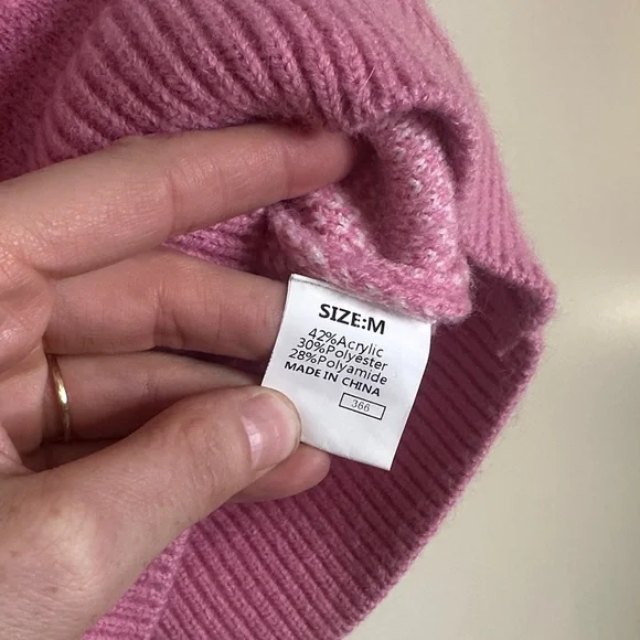 Versona Pink and White Heart Sweater - Picture 2 of 5